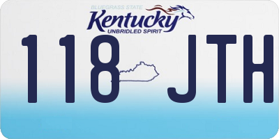 KY license plate 118JTH