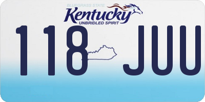 KY license plate 118JUU