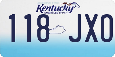 KY license plate 118JXO