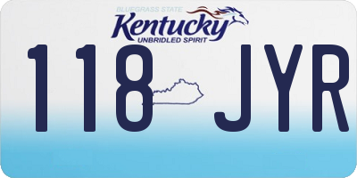 KY license plate 118JYR