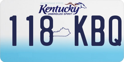 KY license plate 118KBQ