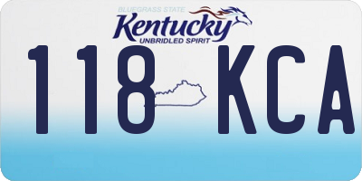 KY license plate 118KCA