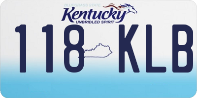KY license plate 118KLB