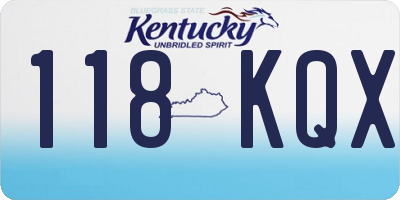 KY license plate 118KQX
