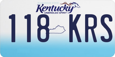 KY license plate 118KRS