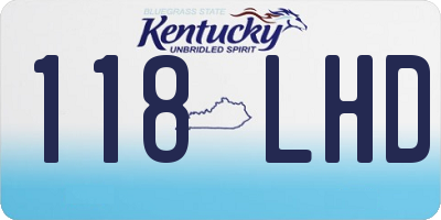 KY license plate 118LHD