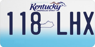KY license plate 118LHX