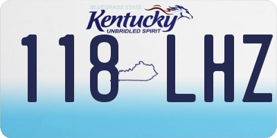 KY license plate 118LHZ