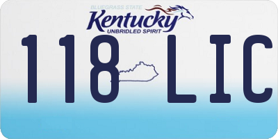 KY license plate 118LIC