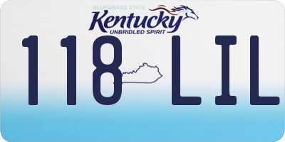 KY license plate 118LIL