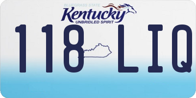 KY license plate 118LIQ