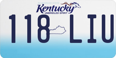 KY license plate 118LIU