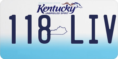 KY license plate 118LIV