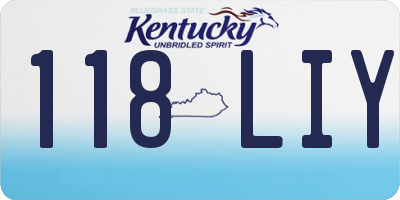 KY license plate 118LIY