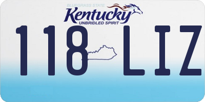KY license plate 118LIZ