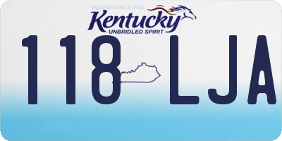 KY license plate 118LJA