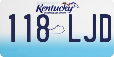 KY license plate 118LJD