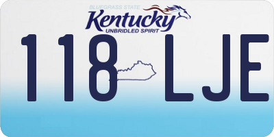 KY license plate 118LJE