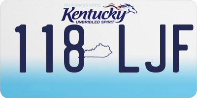 KY license plate 118LJF