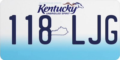 KY license plate 118LJG