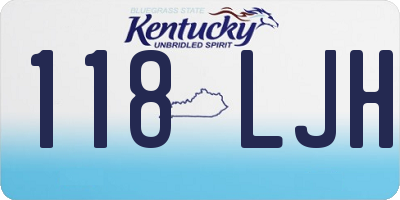 KY license plate 118LJH