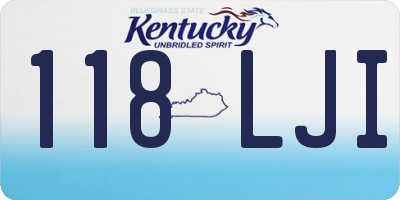 KY license plate 118LJI