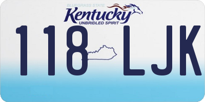KY license plate 118LJK