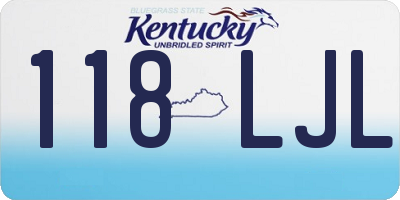 KY license plate 118LJL