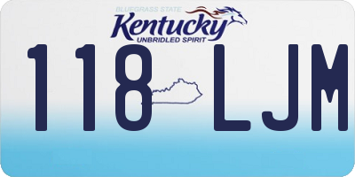 KY license plate 118LJM