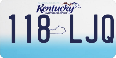 KY license plate 118LJQ