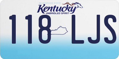 KY license plate 118LJS