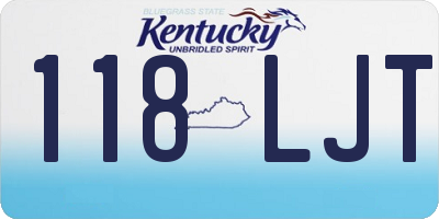 KY license plate 118LJT