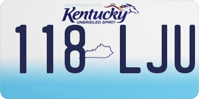 KY license plate 118LJU