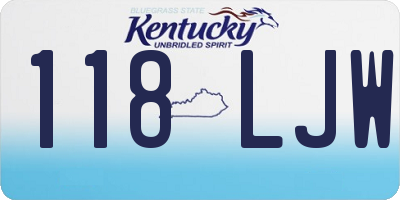 KY license plate 118LJW