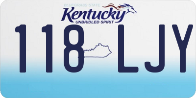 KY license plate 118LJY