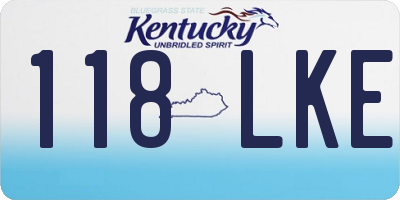 KY license plate 118LKE