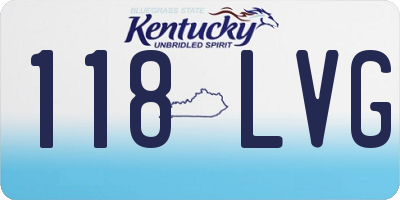 KY license plate 118LVG