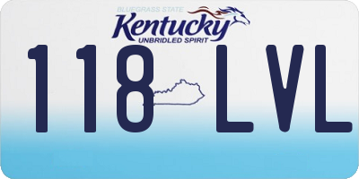 KY license plate 118LVL