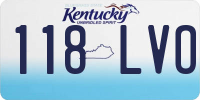 KY license plate 118LVO