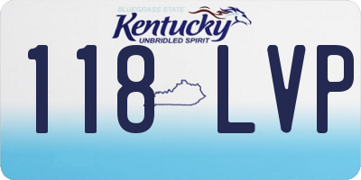 KY license plate 118LVP