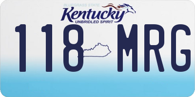 KY license plate 118MRG