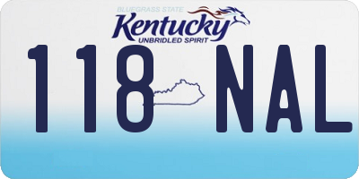 KY license plate 118NAL