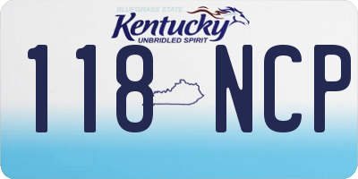 KY license plate 118NCP