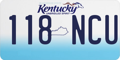 KY license plate 118NCU