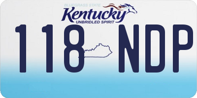 KY license plate 118NDP