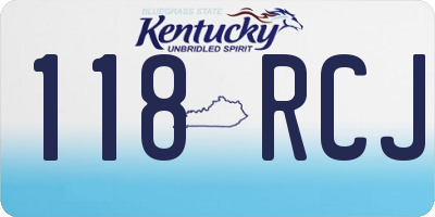 KY license plate 118RCJ