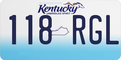 KY license plate 118RGL