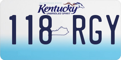 KY license plate 118RGY