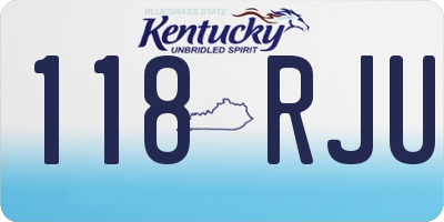 KY license plate 118RJU