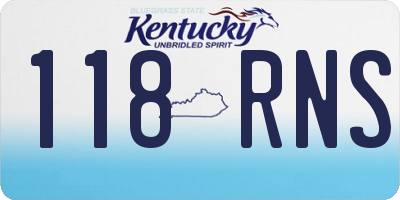 KY license plate 118RNS
